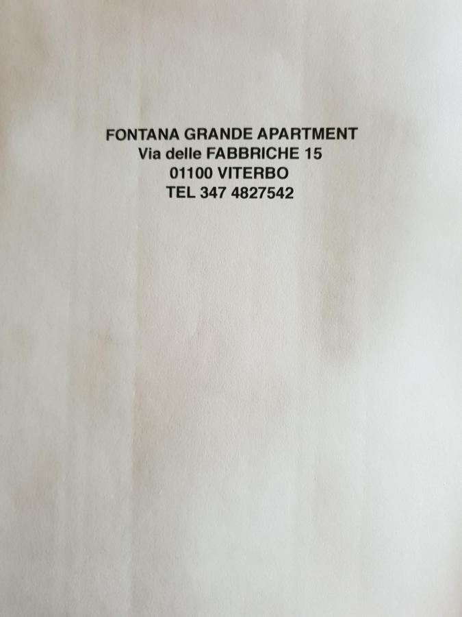 Fontana Grande Apartment Viterbo Exteriör bild
